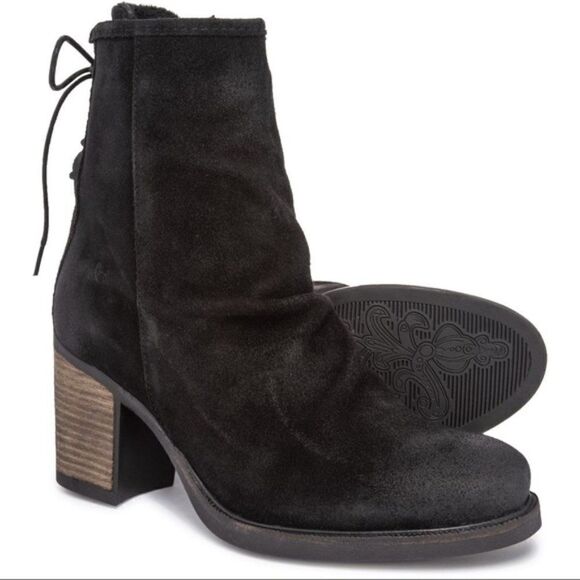 Bos & Co Barlow Black Nubuck Waterproof Booties 40 - Picture 1 of 14